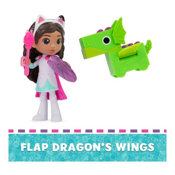 Gabby’s Dollhouse, Gabby the Brave and Dragon 3.4-inch Figure Set, for Ages 3+ - Picture 6 of 9